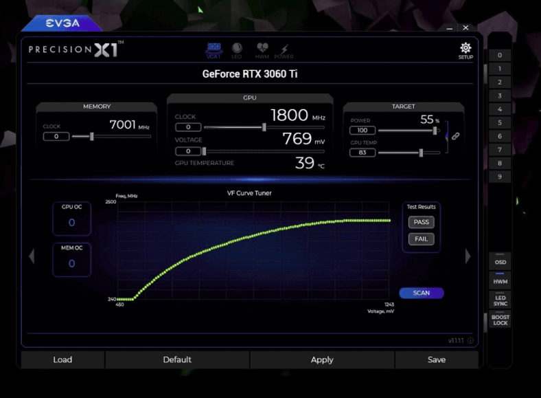 EVGA GeForce RTX™ 3060 Ti Precision X1 